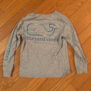 Vineyard Vines Kids Gray Long Sleeve Tee